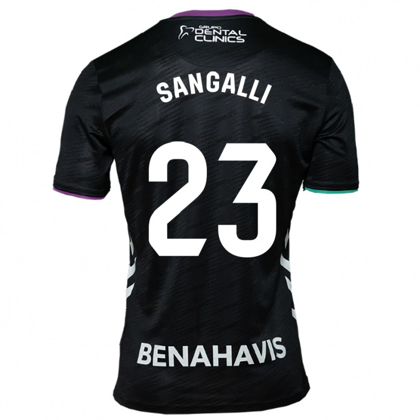 Danxen Män Luca Sangalli #23 Svart Lila Grön Bortatröja Matchtröjor 2025/26 Tröjor T-Tröja