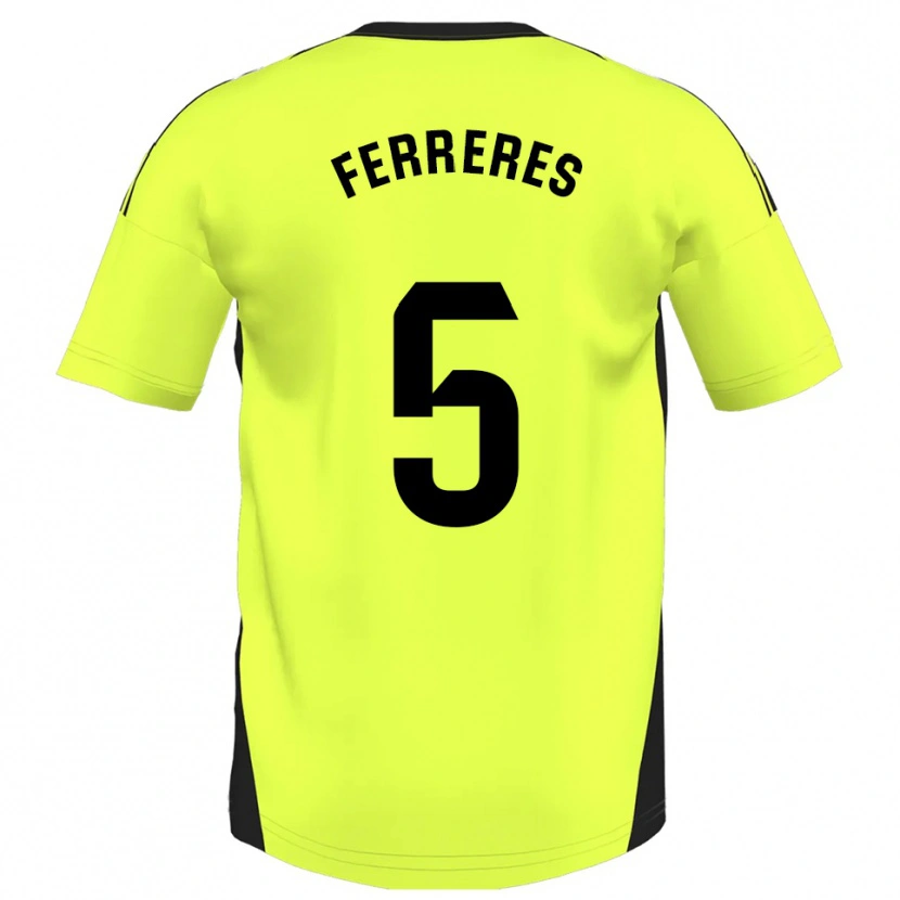 Danxen Män Manolo Ferreres #5 Fluorescerande Gul Bortatröja Matchtröjor 2025/26 Tröjor T-Tröja