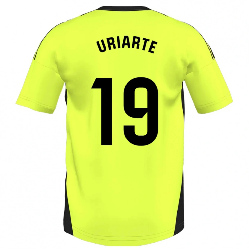 Danxen Män Aritz Uriarte #19 Fluorescerande Gul Bortatröja Matchtröjor 2025/26 Tröjor T-Tröja
