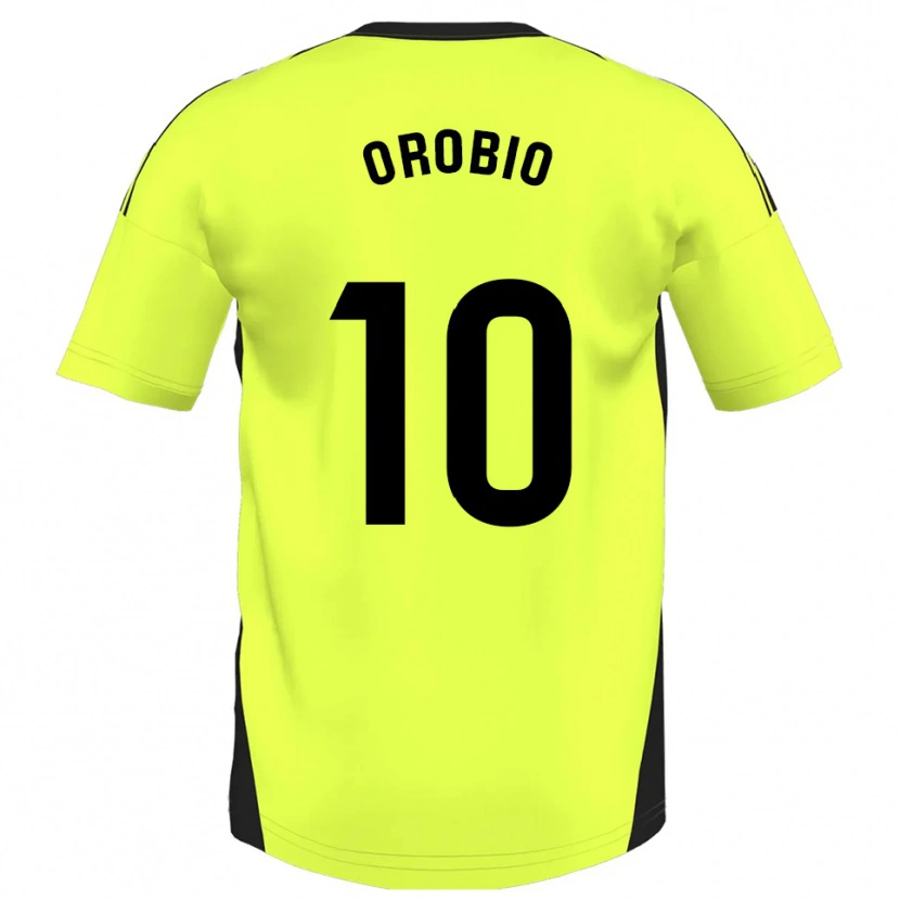 Danxen Män Ekhiotz Orobio #10 Fluorescerande Gul Bortatröja Matchtröjor 2025/26 Tröjor T-Tröja