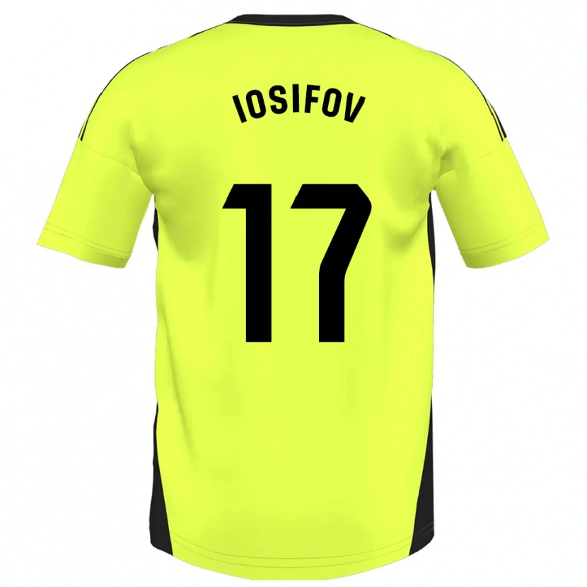 Danxen Män Nikita Iosifov #17 Fluorescerande Gul Bortatröja Matchtröjor 2025/26 Tröjor T-Tröja