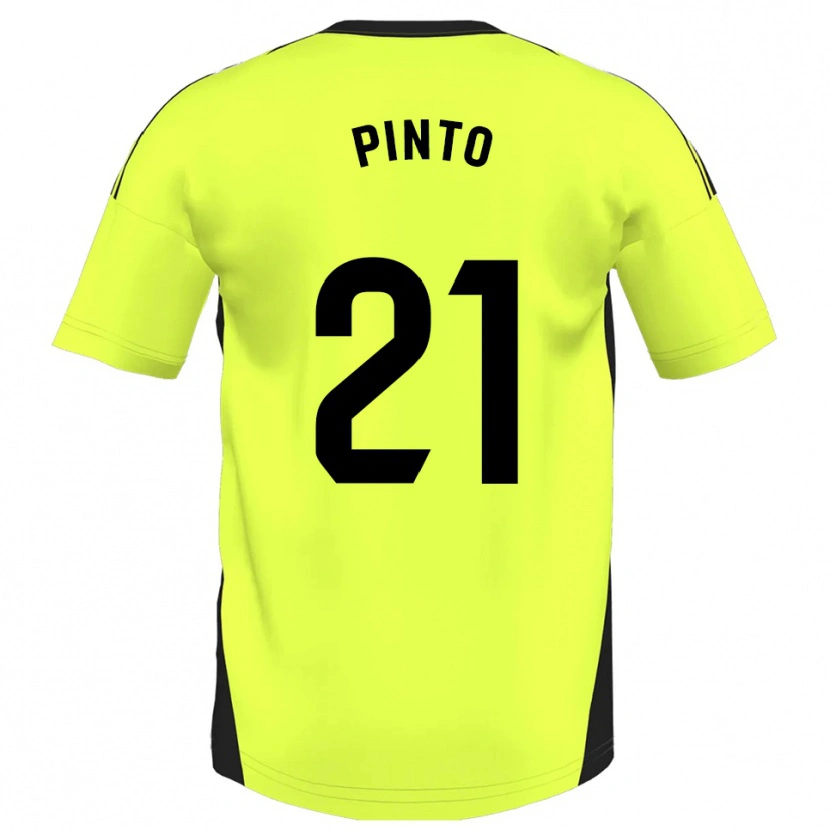 Danxen Män Yidne Pinto #21 Fluorescerande Gul Bortatröja Matchtröjor 2025/26 Tröjor T-Tröja