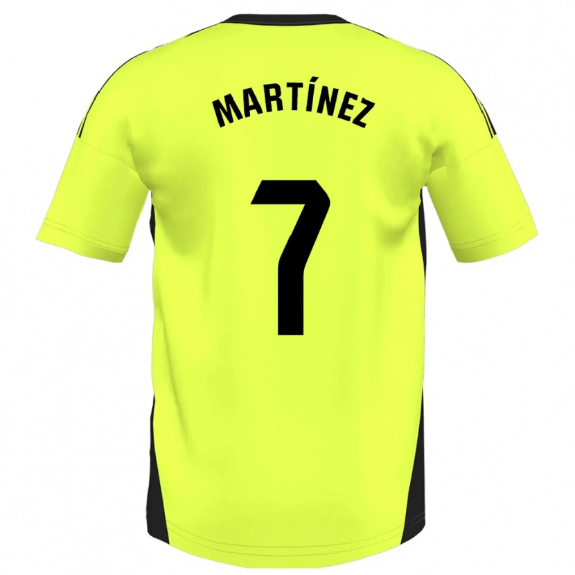 Danxen Män Markel Martínez #7 Fluorescerande Gul Bortatröja Matchtröjor 2025/26 Tröjor T-Tröja