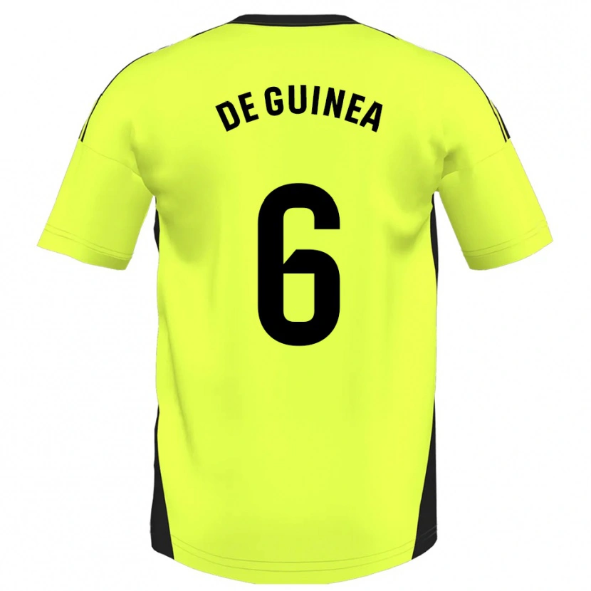 Danxen Män Asier Ortiz De Guinea #6 Fluorescerande Gul Bortatröja Matchtröjor 2025/26 Tröjor T-Tröja