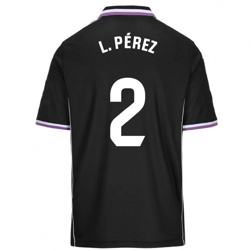 Danxen Män Luis Pérez #2 Lila Svart Bortatröja Matchtröjor 2025/26 Tröjor T-Tröja