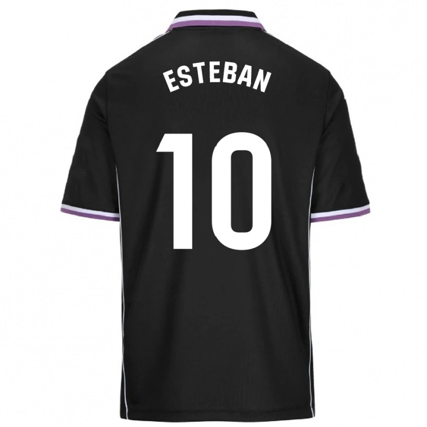 Danxen Män Sergi Esteban #10 Lila Svart Bortatröja Matchtröjor 2025/26 Tröjor T-Tröja