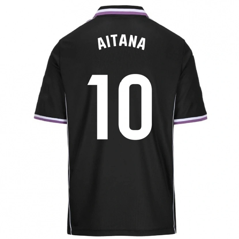 Danxen Män Aitana Ruda Lara #10 Lila Svart Bortatröja Matchtröjor 2025/26 Tröjor T-Tröja