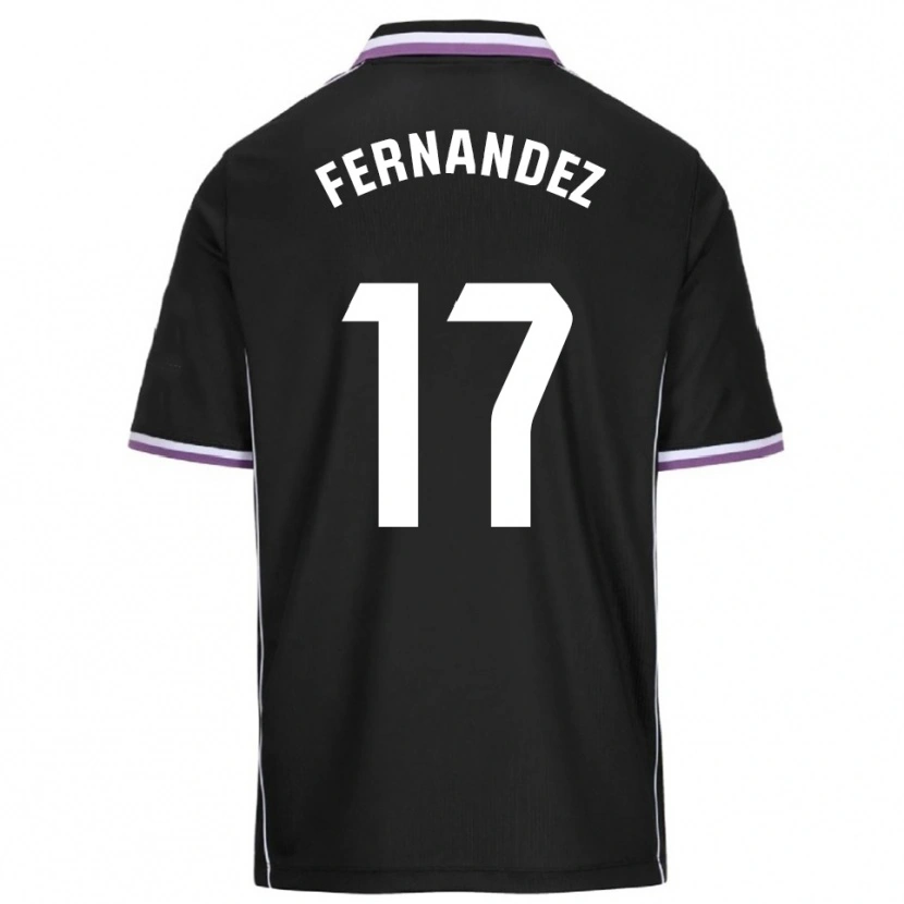 Danxen Män Dani Fernández #17 Lila Svart Bortatröja Matchtröjor 2025/26 Tröjor T-Tröja