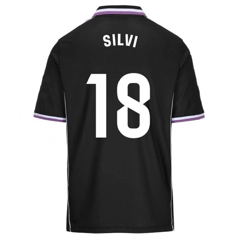 Danxen Män Silvia Fernandez Pocero #18 Lila Svart Bortatröja Matchtröjor 2025/26 Tröjor T-Tröja