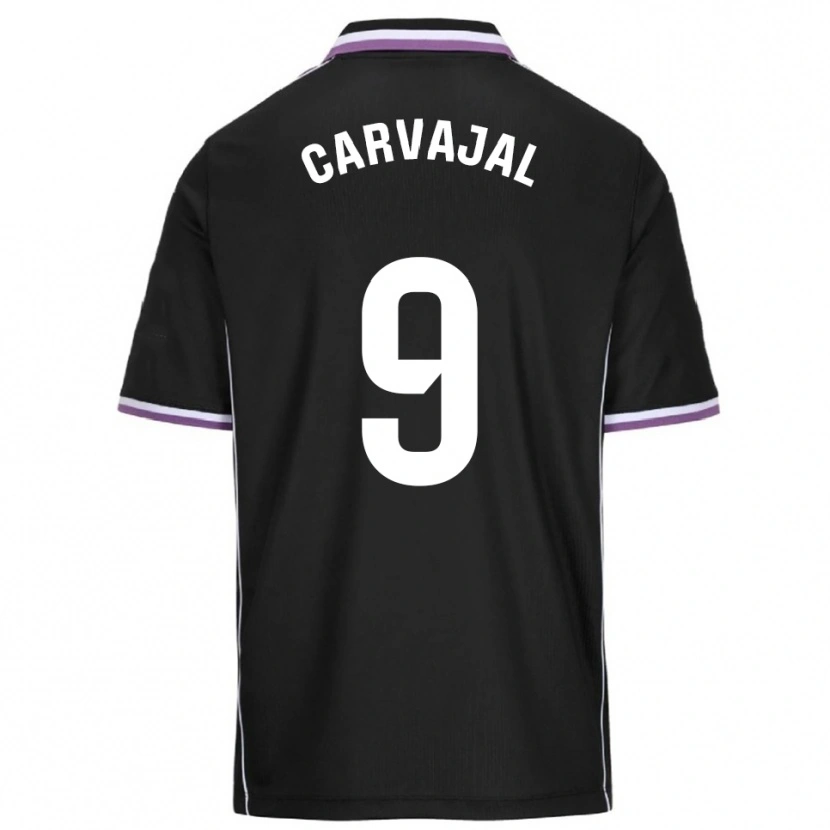 Danxen Män Ángel Carvajal #9 Lila Svart Bortatröja Matchtröjor 2025/26 Tröjor T-Tröja