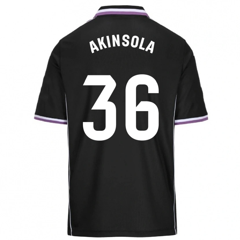 Danxen Män Tunde Akinsola #36 Lila Svart Bortatröja Matchtröjor 2025/26 Tröjor T-Tröja