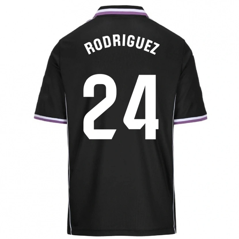Danxen Män Yago Rodríguez #24 Lila Svart Bortatröja Matchtröjor 2025/26 Tröjor T-Tröja