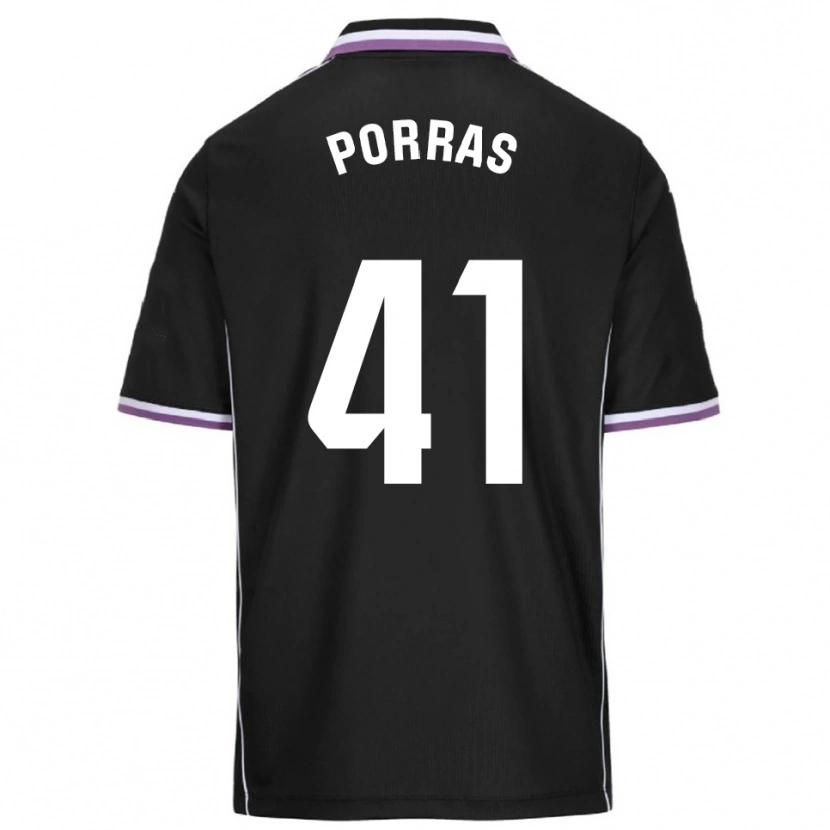 Danxen Män César Porras #41 Lila Svart Bortatröja Matchtröjor 2025/26 Tröjor T-Tröja