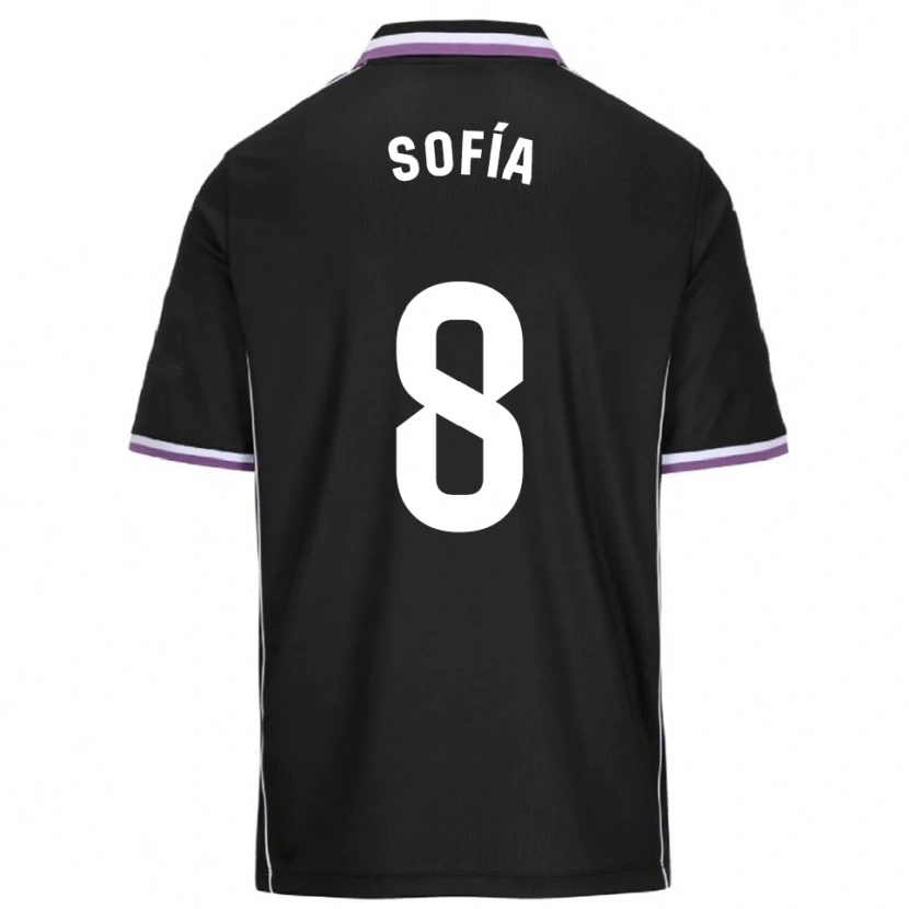 Danxen Män Sofía Fernández Gutiérrez #8 Lila Svart Bortatröja Matchtröjor 2025/26 Tröjor T-Tröja