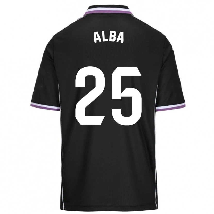 Danxen Män Alba Acebes Rodríguez #25 Lila Svart Bortatröja Matchtröjor 2025/26 Tröjor T-Tröja