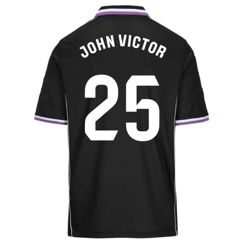 Danxen Män John Victor #25 Lila Svart Bortatröja Matchtröjor 2025/26 Tröjor T-Tröja