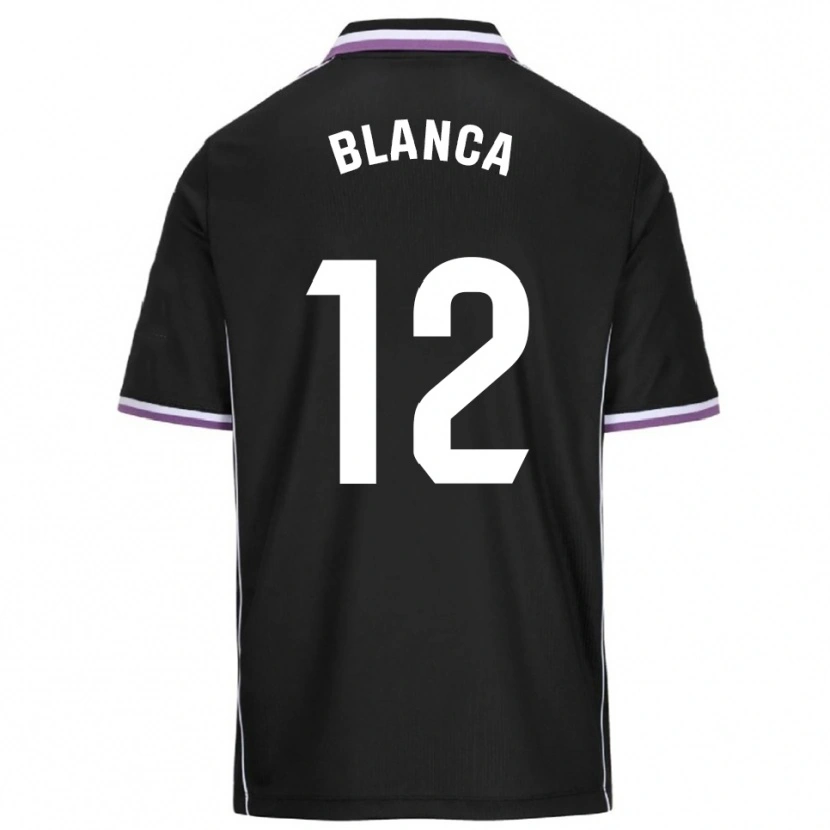 Danxen Män Blanca Serrano Llanos #12 Lila Svart Bortatröja Matchtröjor 2025/26 Tröjor T-Tröja