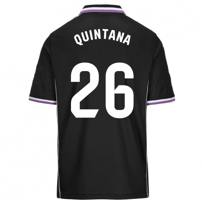 Danxen Män Alberto Quintana #26 Lila Svart Bortatröja Matchtröjor 2025/26 Tröjor T-Tröja