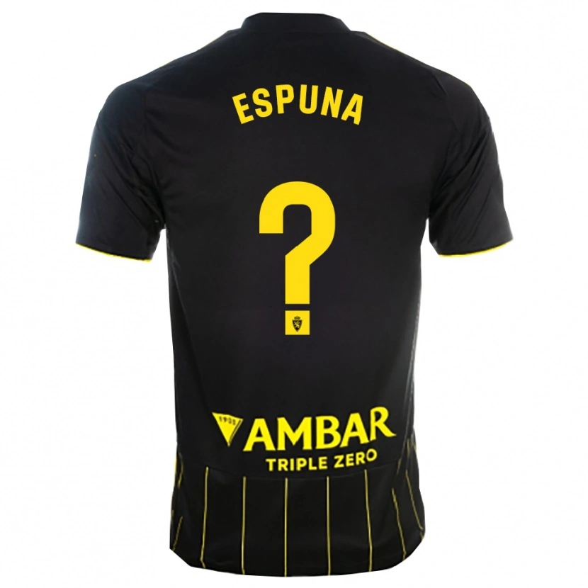 Danxen Män Nico Espuña #0 Svart Gul Bortatröja Matchtröjor 2025/26 Tröjor T-Tröja