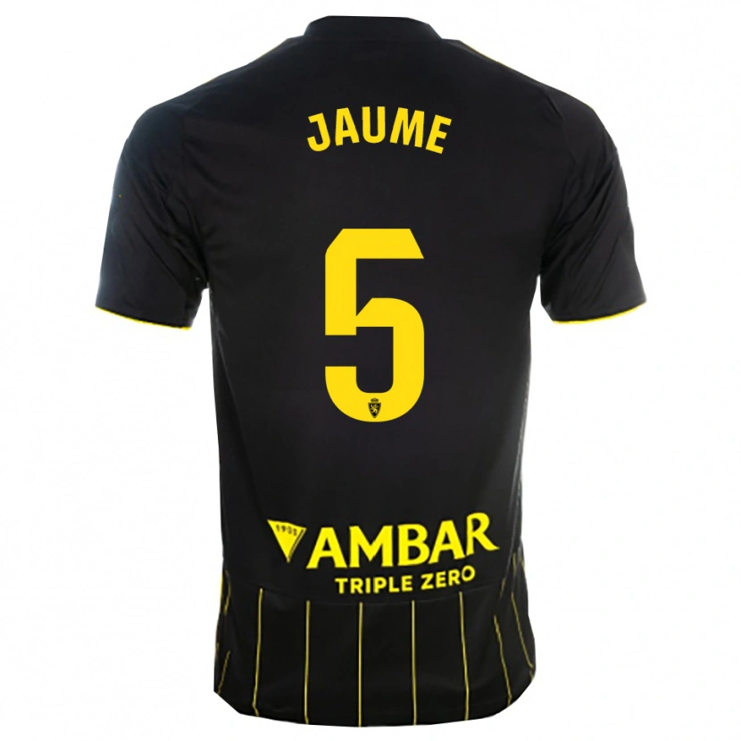 Danxen Män Jaume Grau #5 Svart Gul Bortatröja Matchtröjor 2025/26 Tröjor T-Tröja