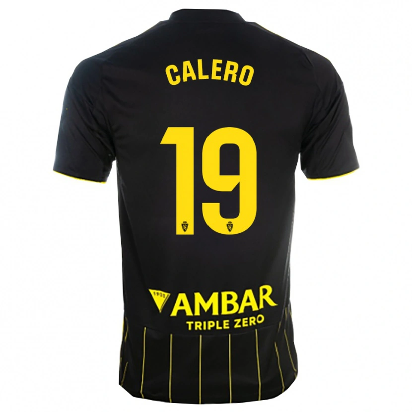 Danxen Män Iván Calero #19 Svart Gul Bortatröja Matchtröjor 2025/26 Tröjor T-Tröja