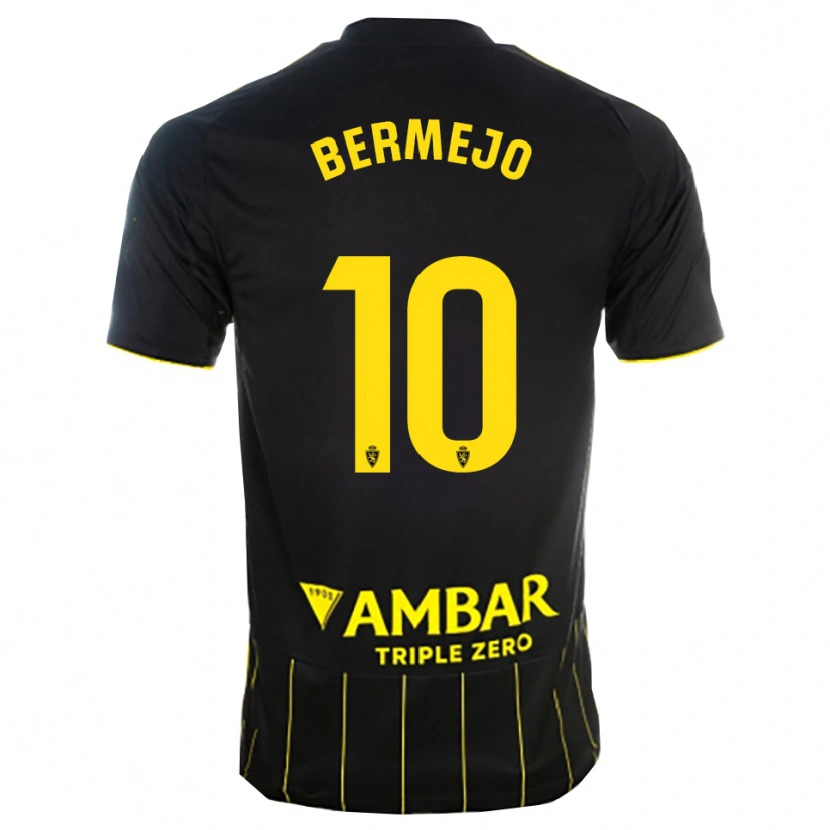 Danxen Män Sergio Bermejo #10 Svart Gul Bortatröja Matchtröjor 2025/26 Tröjor T-Tröja