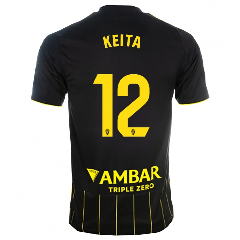 Danxen Män Lassine Keita #12 Svart Gul Bortatröja Matchtröjor 2025/26 Tröjor T-Tröja