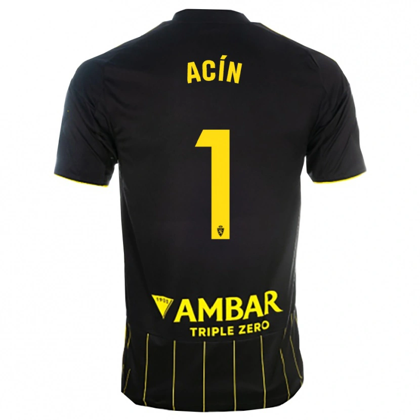 Danxen Män Guillermo Acín #1 Svart Gul Bortatröja Matchtröjor 2025/26 Tröjor T-Tröja