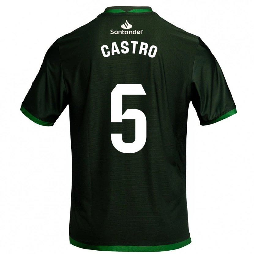 Danxen Män Javi Castro #5 Mörkgrön Bortatröja Matchtröjor 2025/26 Tröjor T-Tröja