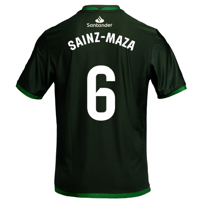 Danxen Män Íñigo Sainz-Maza #6 Mörkgrön Bortatröja Matchtröjor 2025/26 Tröjor T-Tröja