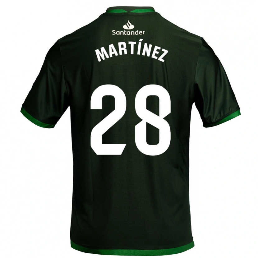 Danxen Män Sergio Martínez #28 Mörkgrön Bortatröja Matchtröjor 2025/26 Tröjor T-Tröja