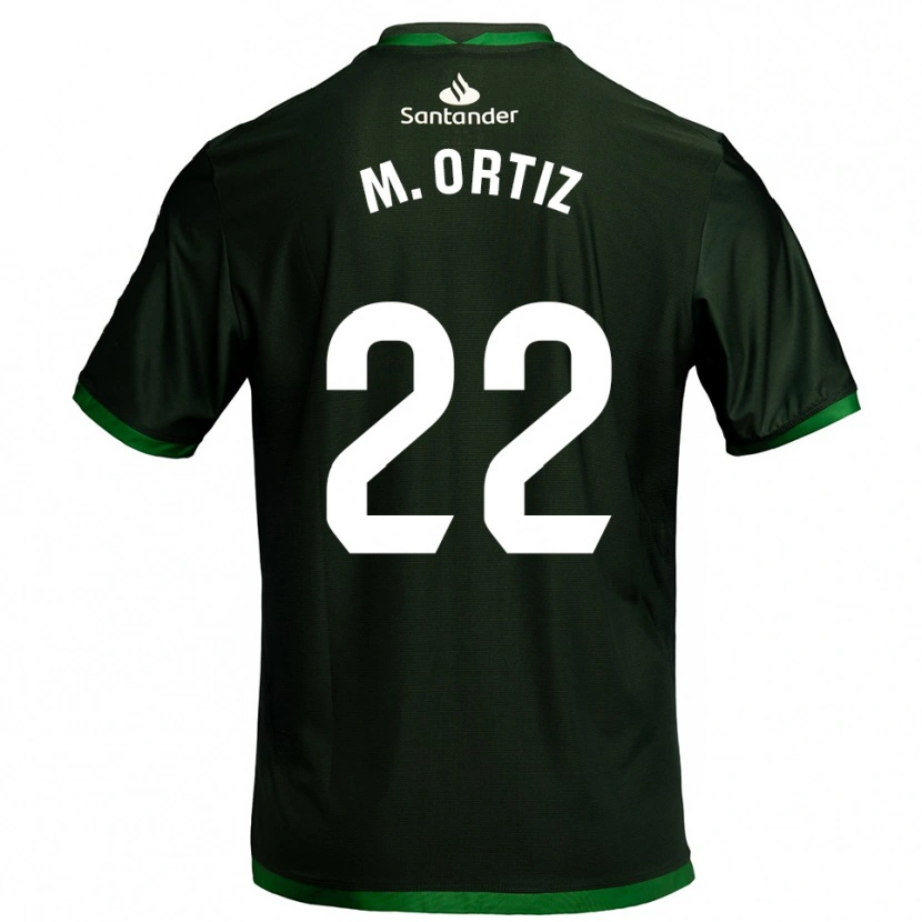 Danxen Män María Ortiz Heras #22 Mörkgrön Bortatröja Matchtröjor 2025/26 Tröjor T-Tröja