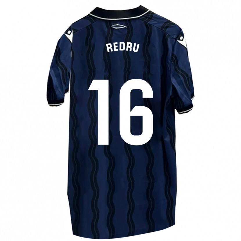 Danxen Män Carlos Redru #16 Mörkblå Svart Bortatröja Matchtröjor 2025/26 Tröjor T-Tröja