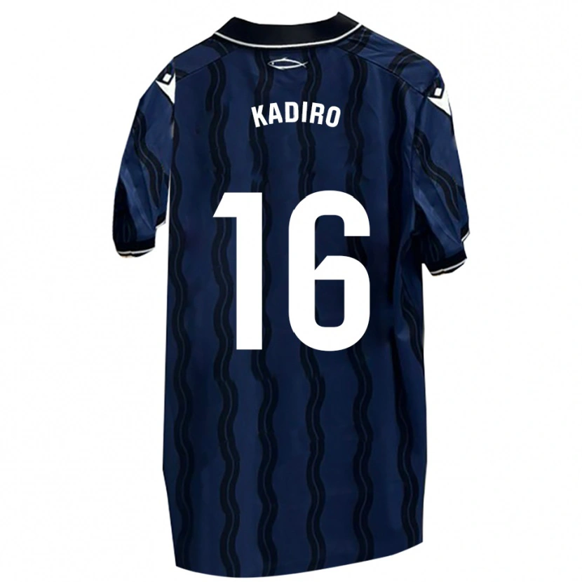 Danxen Män Mohamed Kadiro #16 Mörkblå Svart Bortatröja Matchtröjor 2025/26 Tröjor T-Tröja