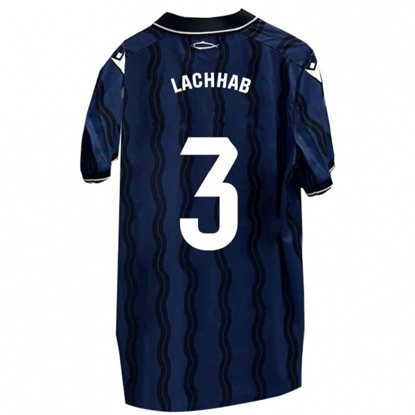 Danxen Män Youness Lachhab #3 Mörkblå Svart Bortatröja Matchtröjor 2025/26 Tröjor T-Tröja