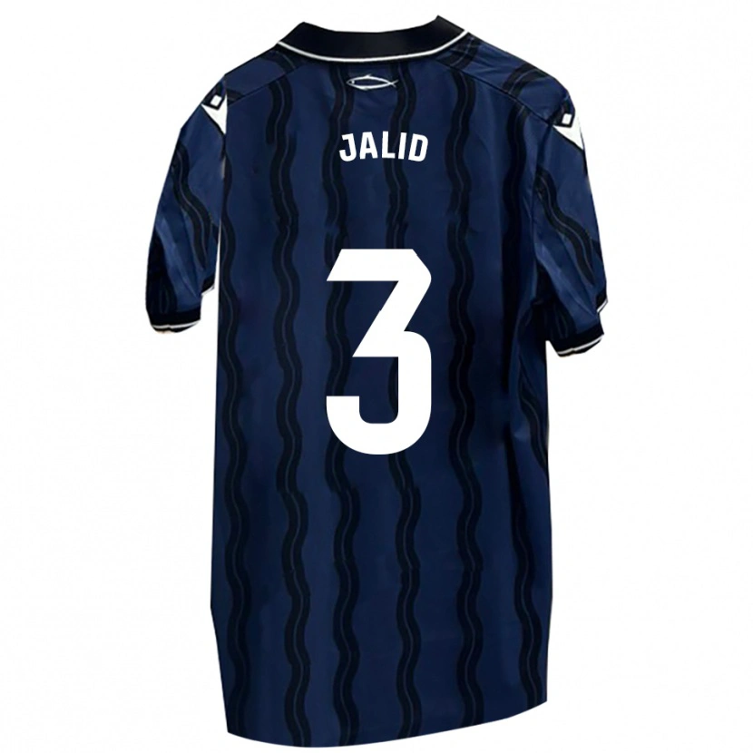 Danxen Män Jalid #3 Mörkblå Svart Bortatröja Matchtröjor 2025/26 Tröjor T-Tröja