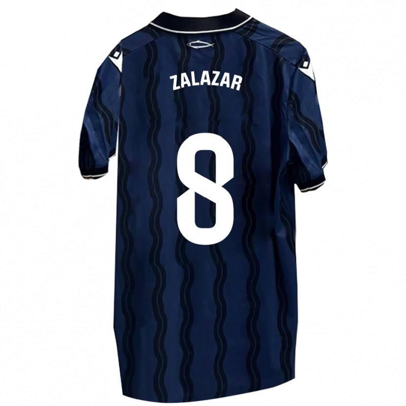 Danxen Män Kuki Zalazar #8 Mörkblå Svart Bortatröja Matchtröjor 2025/26 Tröjor T-Tröja