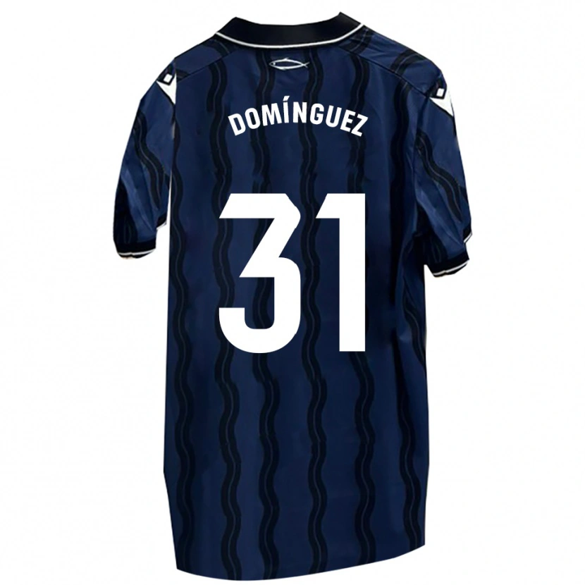 Danxen Män Curro Domínguez #31 Mörkblå Svart Bortatröja Matchtröjor 2025/26 Tröjor T-Tröja