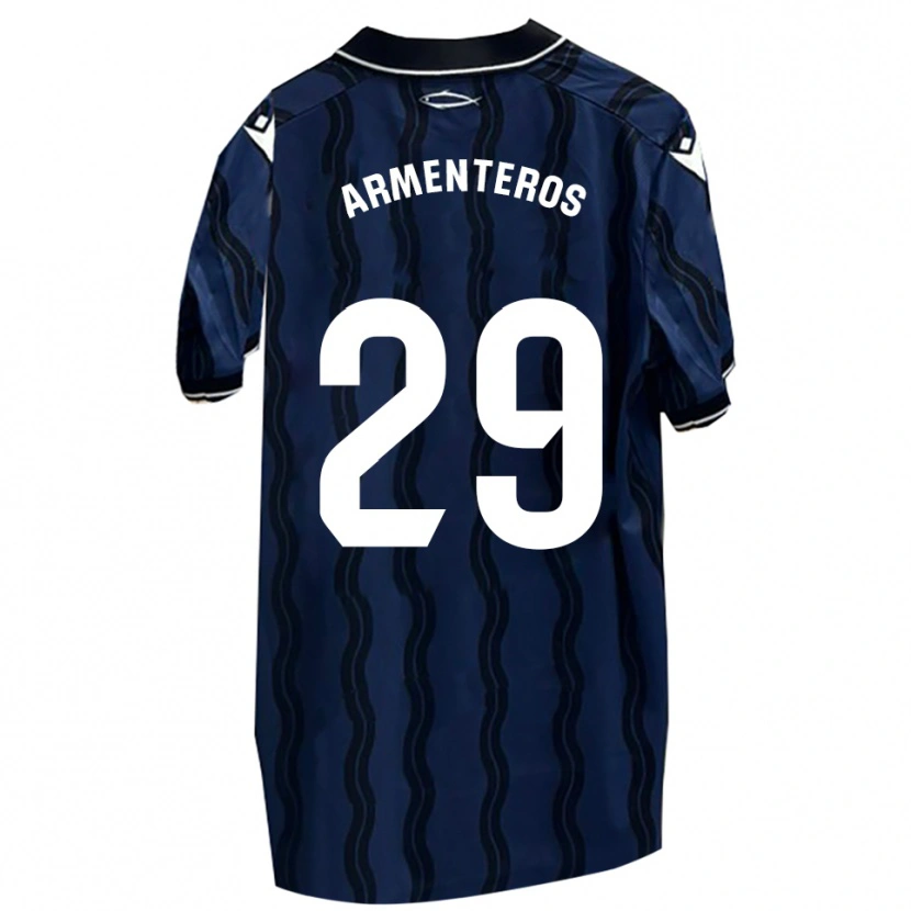 Danxen Män Víctor Armenteros #29 Mörkblå Svart Bortatröja Matchtröjor 2025/26 Tröjor T-Tröja