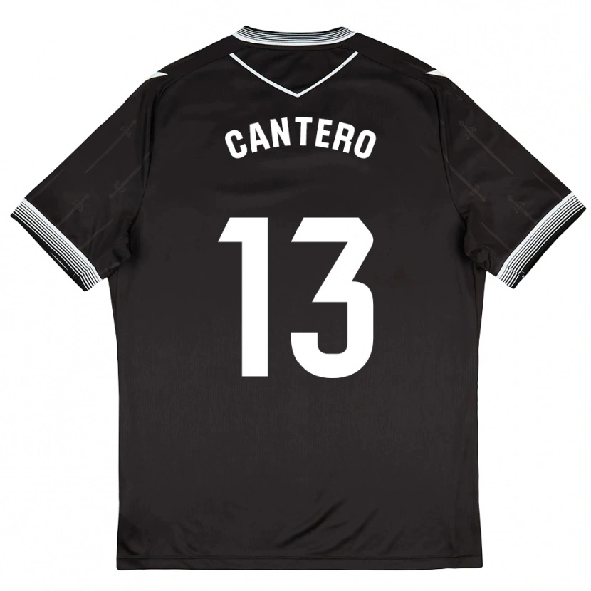 Danxen Män Ander Cantero #13 Svart Vit Bortatröja Matchtröjor 2025/26 Tröjor T-Tröja