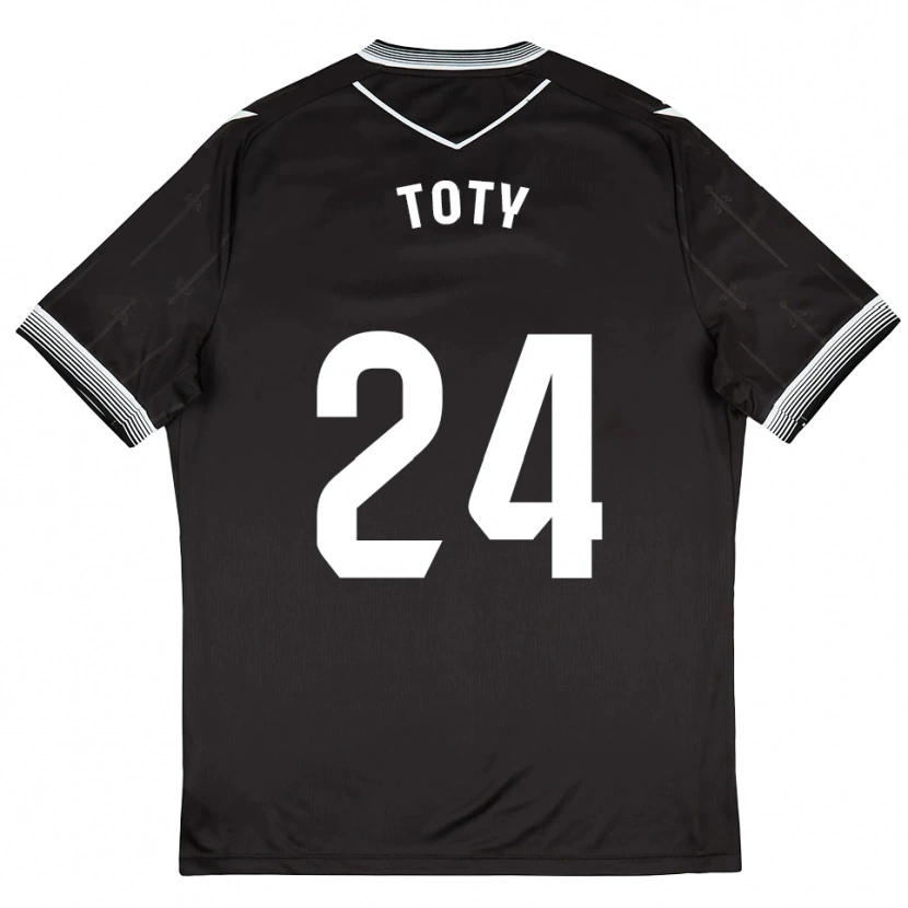 Danxen Män Lasme Toty #24 Svart Vit Bortatröja Matchtröjor 2025/26 Tröjor T-Tröja