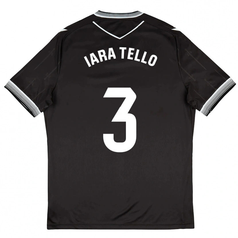 Danxen Män Iara Tello #3 Svart Vit Bortatröja Matchtröjor 2025/26 Tröjor T-Tröja