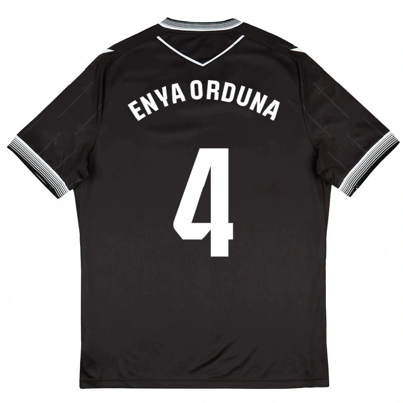 Danxen Män Enya Orduna #4 Svart Vit Bortatröja Matchtröjor 2025/26 Tröjor T-Tröja