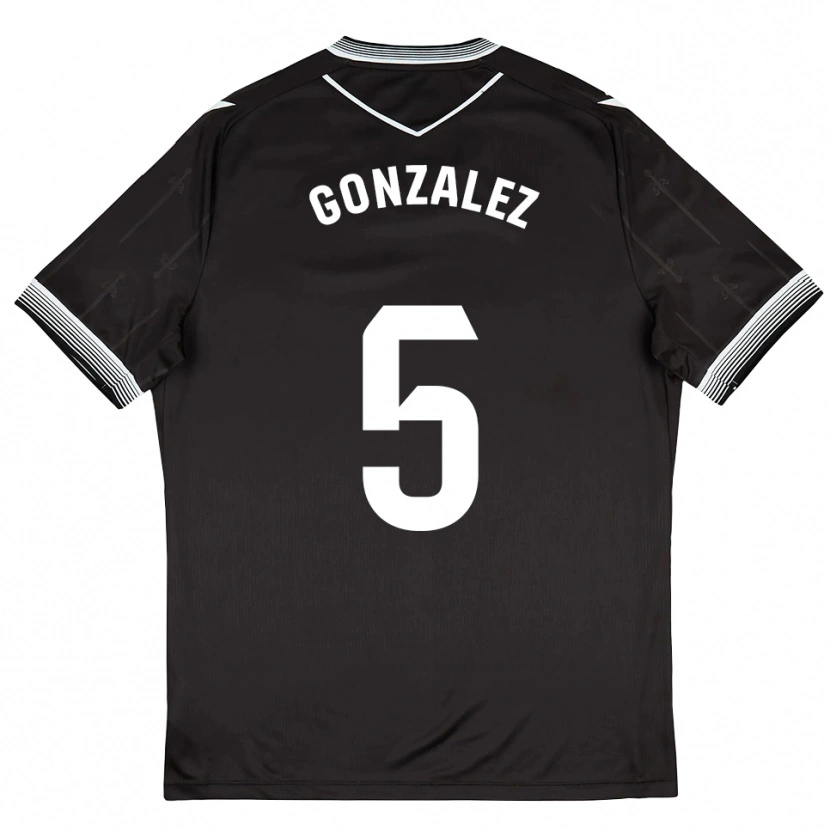 Danxen Män Sergio González #5 Svart Vit Bortatröja Matchtröjor 2025/26 Tröjor T-Tröja