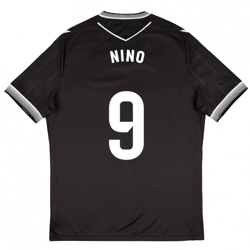 Danxen Män Fer Niño #9 Svart Vit Bortatröja Matchtröjor 2025/26 Tröjor T-Tröja