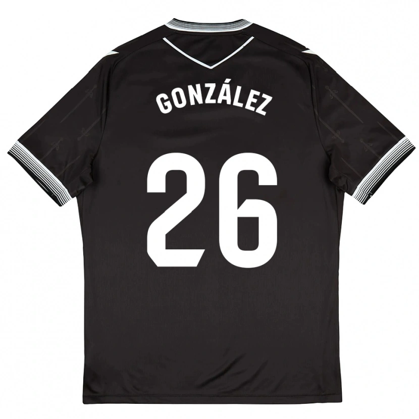 Danxen Män Diego González #26 Svart Vit Bortatröja Matchtröjor 2025/26 Tröjor T-Tröja