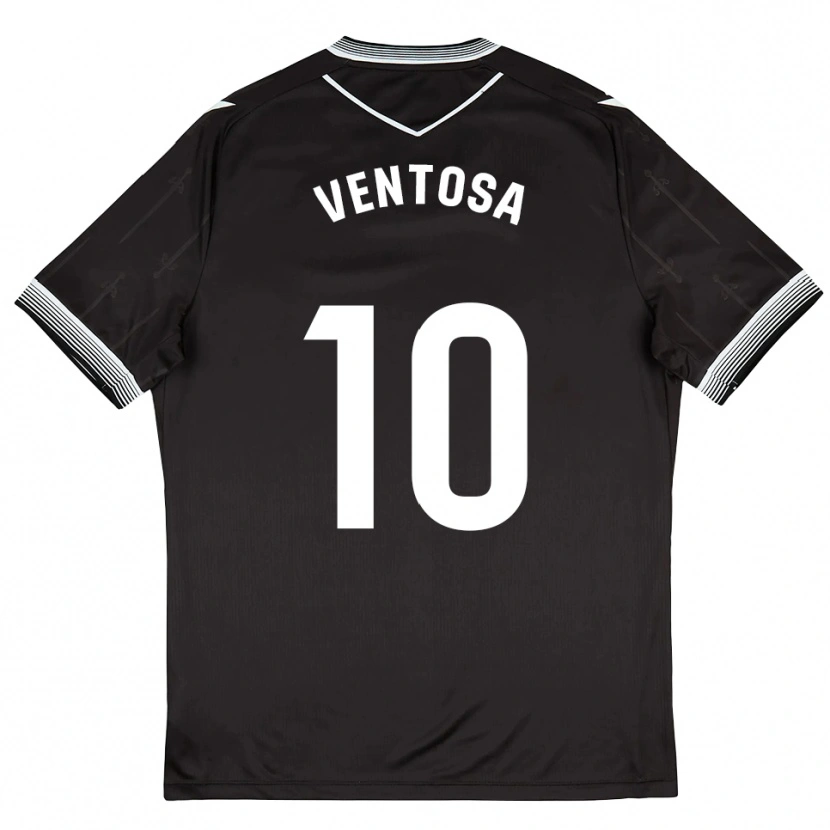 Danxen Män Ethan Ventosa #10 Svart Vit Bortatröja Matchtröjor 2025/26 Tröjor T-Tröja