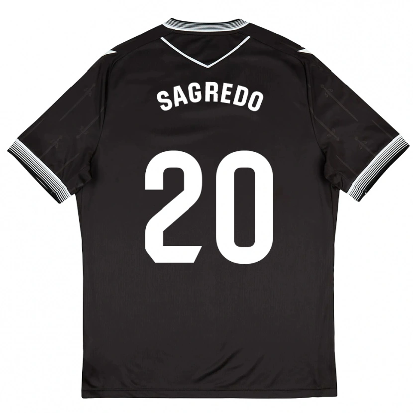 Danxen Män Pablo Sagredo #20 Svart Vit Bortatröja Matchtröjor 2025/26 Tröjor T-Tröja