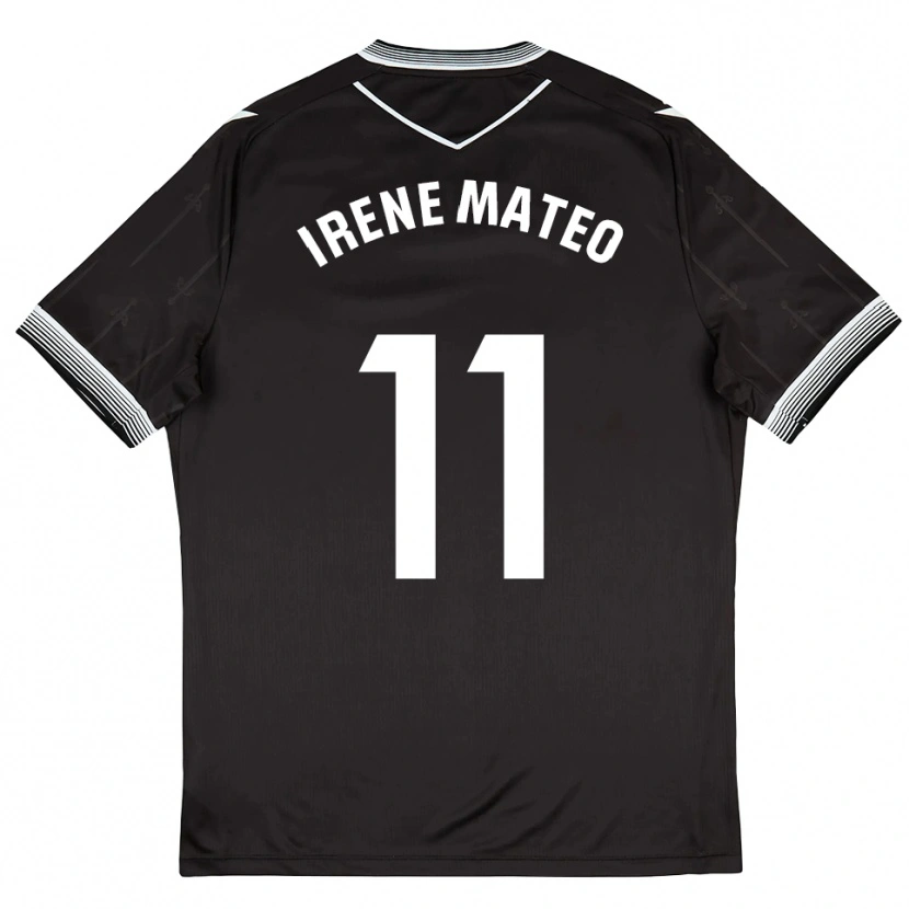 Danxen Män Irene Mateo #11 Svart Vit Bortatröja Matchtröjor 2025/26 Tröjor T-Tröja