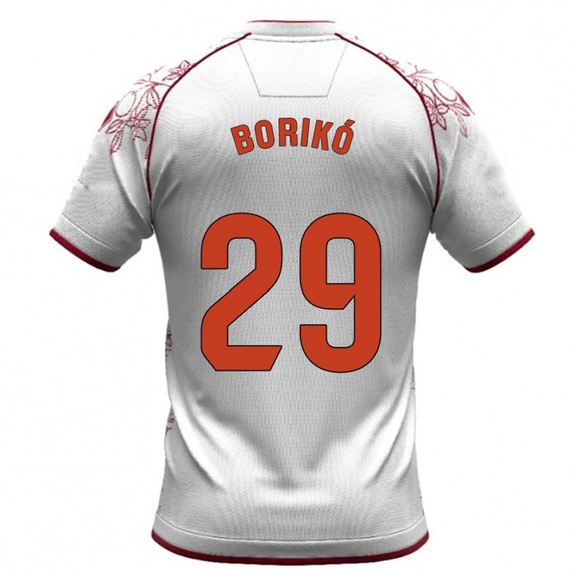 Danxen Män Santi Borikó #29 Vit Bourgogne Bortatröja Matchtröjor 2025/26 Tröjor T-Tröja
